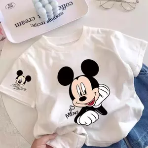 Áo bé gái, Mùa Hè, Ngắn Tay, Thoáng Khí, Dáng Rộng, Mickey