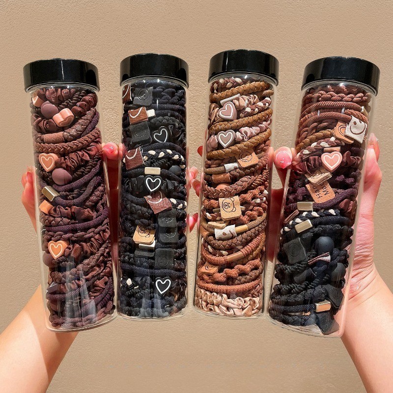 Set 30 Dây Buộc Tóc Cao Su Co Giãn Đơn Giản Đẹp Thời Trang Hàn Quốc - Phụ Kiện Tóc