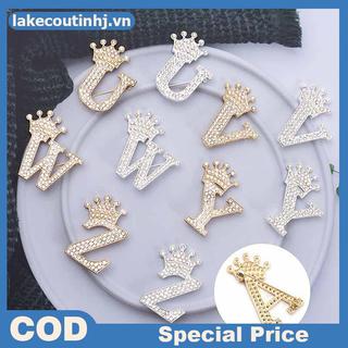 Vương miện thời trang 26 chữ cái từ A đến Z, pha lê kim cương giả, phù hợp làm trang sức cho váy cưới và áo cổ pin