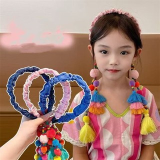 Bóng tóc nhiều màu sắc phong cách dân tộc cho trẻ em