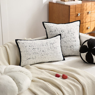 Hàng sẵn có 45x45cm Kiểu kem kiểu Pháp Gối nhẹ sang trọng Ngôi sao cao cấp Jacquard Sang trọng Túi mềm Đệm thắt lưng Gối Sofa Vỏ gối Cảm giác cao cấp 01