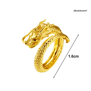 {Bs} Nhẫn cặp đôi 3D Rồng Phượng Hoàng Màu Vàng Mở Đề Nghị Có Thể Điều Chỉnh Nhẫn Cưới Quà Tặng Kỷ Niệm Người Lớn Knuckle Nhẫn Trang Sức Ngón Tay