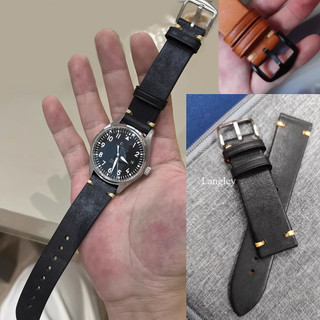 Dây đeo đồng hồ bằng da thật thủ công Ý 18 / 19 / 20 / 21 / 22mm Dây đeo đồng hồ da bò mờ mờ mờ cho đồng hồ thông minh cho vòng đeo tay nữ SEIKO