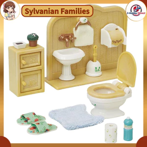 Sylvanian Families Dollhouse Toilet Furniture Set – ST Mark Certified, Ages 3+, EPOCH
