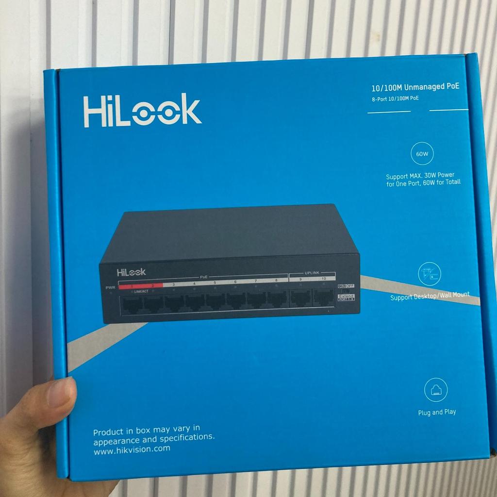 Switch POE 4 cổng, 8 cổng 10/100Mbps  HILOOK DS-3E0106MP-35  DS-3E0110MP-60 chính hãng