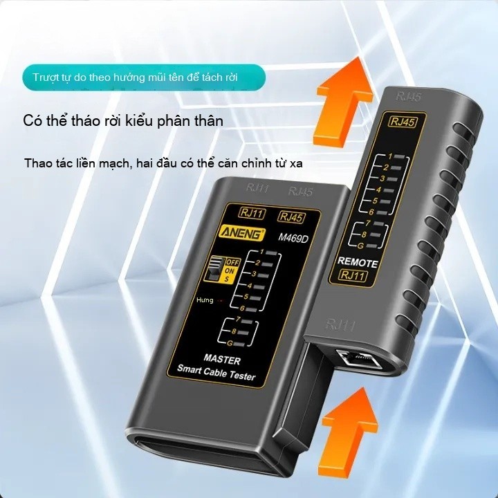 Máy kiểm tra cáp mạng M469D, cổng RJ45 RJ11 RJ12 - Máy kiểm tra mạng， Cáp mạng LAN，Đa năng