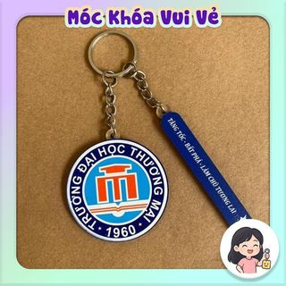 Móc Khoá Trường Đại Học, Móc Khoá Logo Trường Đại Học Kèm Slogan Bùa Thi Đỗ in theo yêu cầu - DH