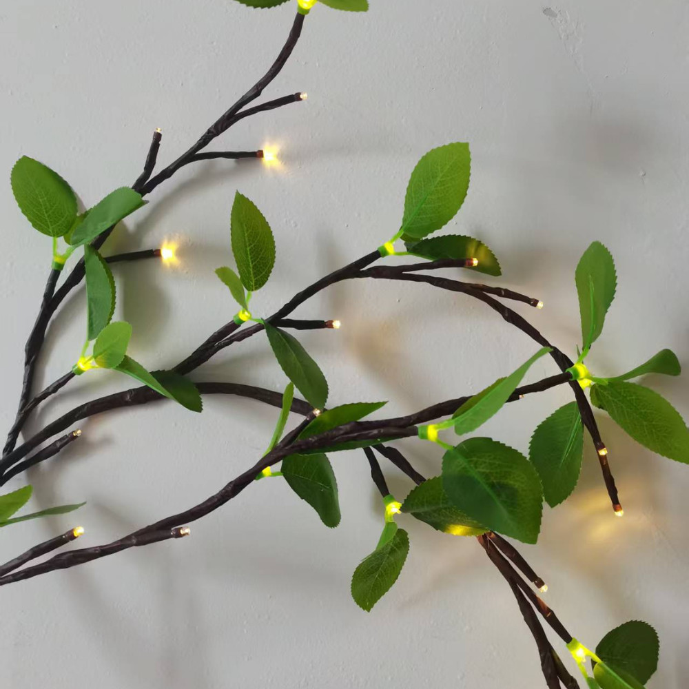 Dây đèn led cành hoa đào 1,2m có 48 bóng trang trí tường nhà cửa decor ngày lễ tết, phòng khách