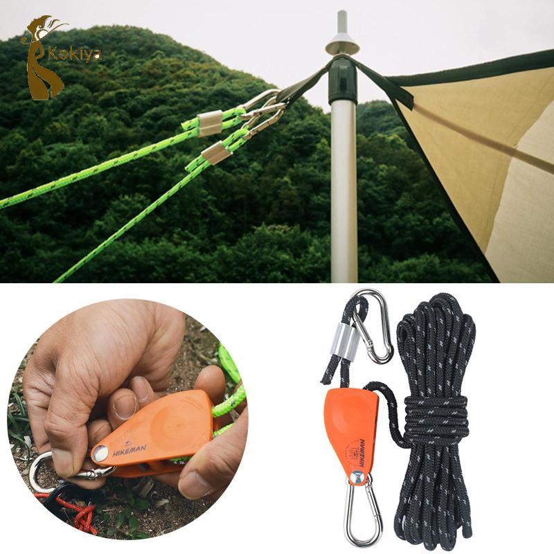 Ròng Rọc Ratchet với Dây Móc Phát Sáng và Khóa Nhanh cho Treo Mái Hiên và Lều
