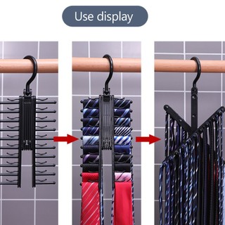 Giá đỡ khăn MARGREDY, giá treo cà vạt nhựa, dễ lắp đặt 20 hàng, tiết kiệm không gian, đa chức năng, dùng hàng ngày