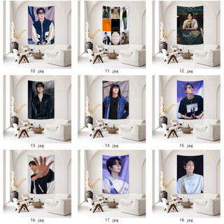 Thành viên SEVENTEEN Wonwoo, Tấm thảm trang trí bằng vải Polyester in một mặt, Biểu ngữ hỗ trợ, Quà tặng cho bạn bè và gia đình (có kẹp)