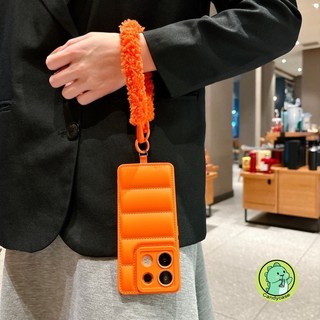 Vỏ áo khoác xuống có dây buộc sang trọng cho Xiaomi Poco X7 X6 X5 X2 Pro F6 F5 Pro F4 5G 4G Vỏ sang trọng Vỏ điện thoại mềm màu kẹo đơn giản dễ thương