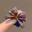 Cầu Vồng Kẻ Sọc Nơ Scrunchie Bun Dây Buộc Tóc Đuôi Ngựa Thấp Tóc Dây Phụ Kiện Tóc Cho Nữ