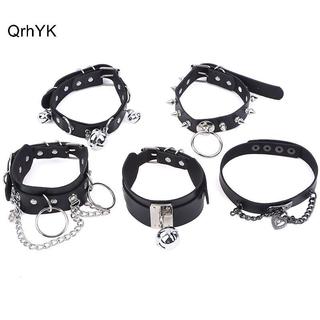 Chocker cổ da PU phong cách punk rock và bondage cho nữ