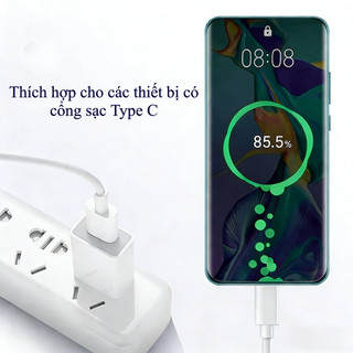 Cáp Sạc USB sang Type C Dài 30cm/ 1M/ 1.5M/ 2M màu trắng - Dùng cho các thiết bị có cổng sạc Type C - Hàng sẵn kho