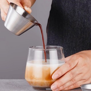 Dụng cụ barista cốc đong cafe đầu V dễ rót 100ml ，Đầu chiết chữ V，Kèm thang đo dung tích