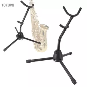 Toyuvn Giá đỡ kèn saxophone Tenor có thể gập lại Chân đế Alto Sax chắc chắn Lắp ráp dễ dàng Kim loại Ứng dụng rộng rãi cho các cửa hàng nhạc cụ