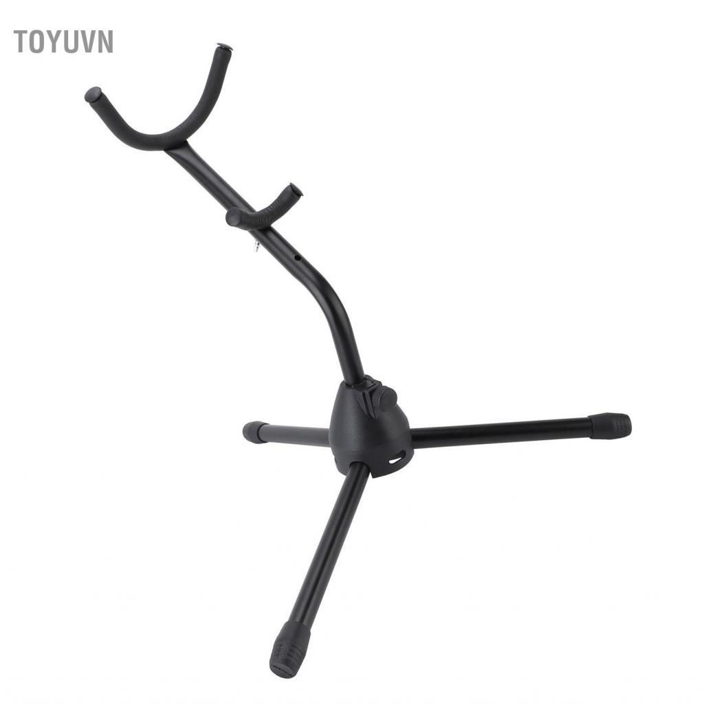 Toyuvn Giá đỡ kèn saxophone Tenor có thể gập lại Chân đế Alto Sax chắc chắn Lắp ráp dễ dàng Kim loại Ứng dụng rộng rãi cho các cửa hàng nhạc cụ