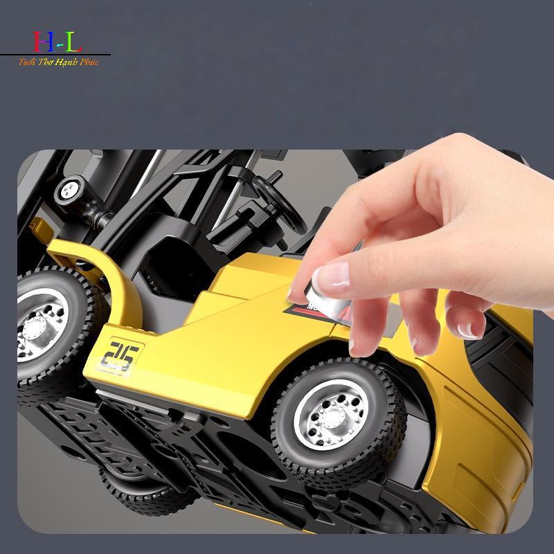 HL 1 Bộ 2.4GHz Mini Điều Khiển Từ Xa Bộ Xe Nâng Loại Mô Hình Ô Tô Đồ Chơi 1 / 64 Xe Nâng RC Hợp Kim Nhỏ Nâng Thực Sự Xoay Với Phễu Hàng Hóa Phía Sau LMWU