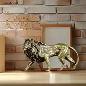 NS Retro Đồng Sư Tử Vua Tượng Sư Tử Trung Quốc Tượng Đồng Tinh Tế Mini Sư Tử Điêu Khắc Trang Trí Văn Phòng NS