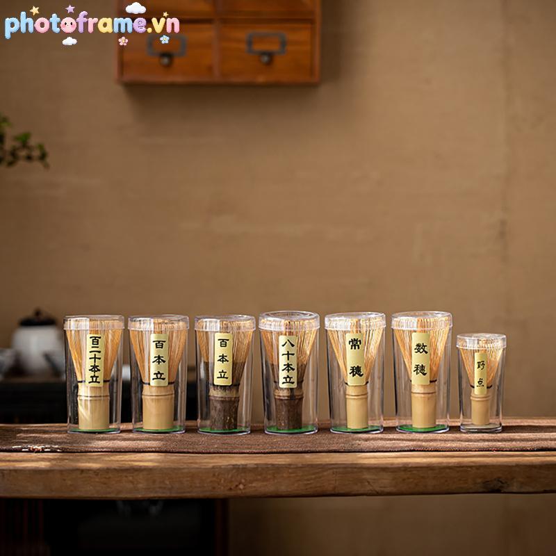 Photoframe Trà Nhật Bản Matcha Whisk (Chasen) Muỗng Trà (Chashaku) Trà Matcha VN
