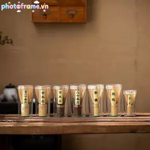 Photoframe Trà Nhật Bản Matcha Whisk (Chasen) Muỗng Trà (Chashaku) Trà Matcha VN