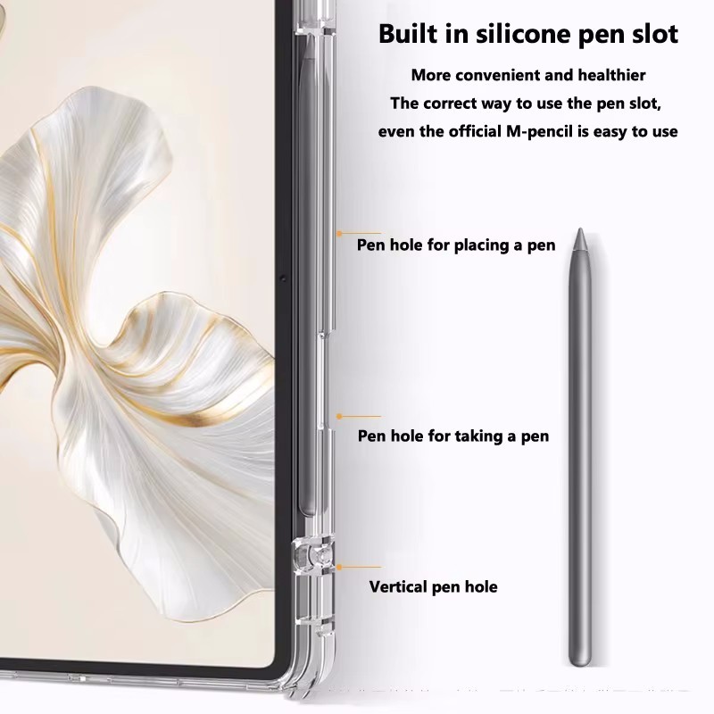 Ốp lưng Redmi Pad 2 11 inch 2025 Có khe cắm bút Vỏ máy tính bảng lật Màn hình khóa tự động Vỏ mềm trong suốt Xiaomi Redmi Pad 2 4G 11 "Tự động đánh thức / ngủ