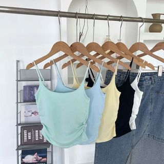 ARTISANU Suspender Vest, Đồ lót có đệm Cupsole, Áo vest không tay mỏng đơn giản Corset Hoạt động thể thao