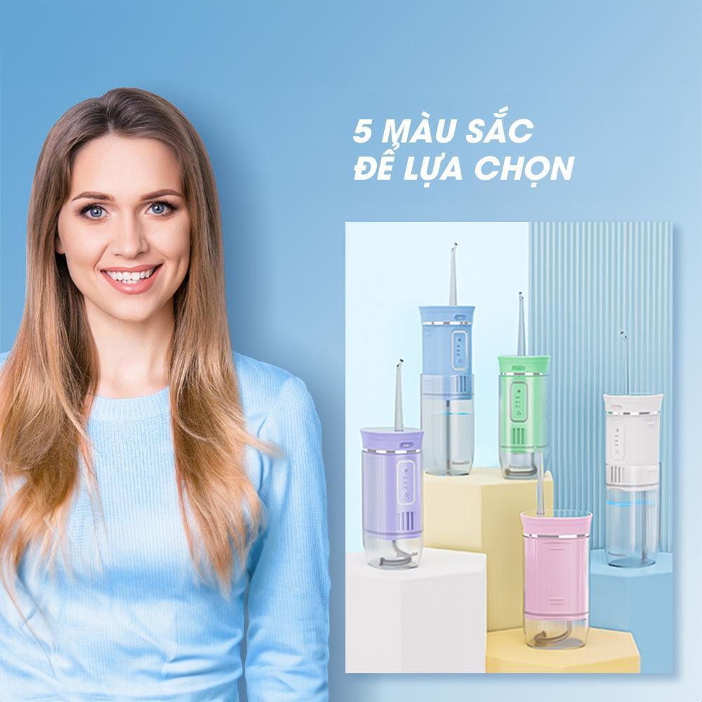 GOKOCO Máy tăm nước 4 Đầu Phun Nhỏ Gọn Du Lịch 150ml Dành Cho Người Niềng Răng & Nướu Nhạy Cảm | BigBuy360 - bigbuy360.vn