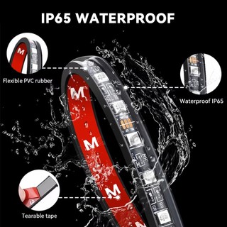 Đèn Led Xe Máy Khí Quyển Trang Trí Xung Quanh Dải Đèn Neon Đèn Linh Hoạt RGB APP 12V Cho Harley Yamaha Kawasaki Suzuki