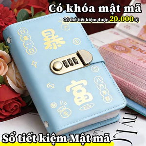 100 cuốn sổ tiết kiệm có khóa kéo chống nước, dây đai và chất liệu da PU cao cấp, giúp trẻ em học cách tiết kiệm.