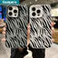 Ốp điện thoại IbumpersTrendy Zebra Print Matte Soft Premium Vỏ chống sốc cho iPhone 11 12 13 14 15 16 17 Pro Max IP 7 8 Plus Iphon X XS XR