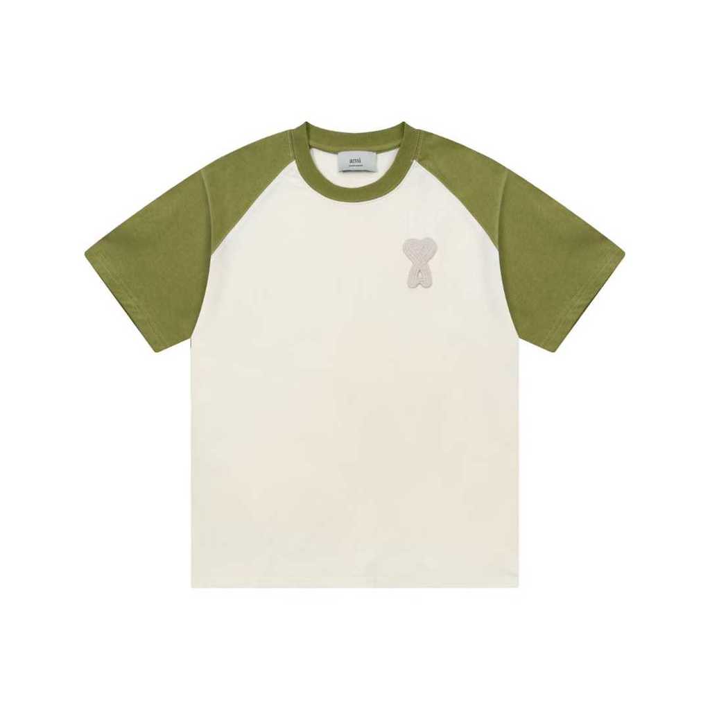 Áo Thun Raglan Xuân Hè Cotton Móc In Hình Trái Tim