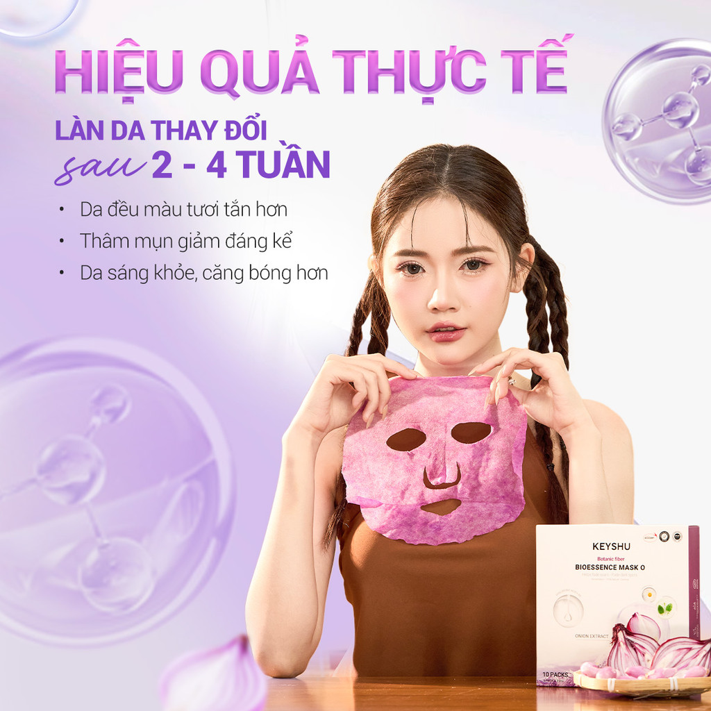Miếng Mặt Nạ Hành Tím Botanic Fiber KEYSHU Dưỡng Ẩm, Hỗ Trợ Mờ Sẹo, Vết Thâm 1 Miếng 30ML