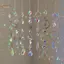 TRTR Treo Pha Lê Mặt Dây Chuyền Sân Vườn Suncatcher Chuông Gió Cầu Vồng Lăng Kính Pha Lê Dây Xích Để Trang Trí Cửa Sổ VN