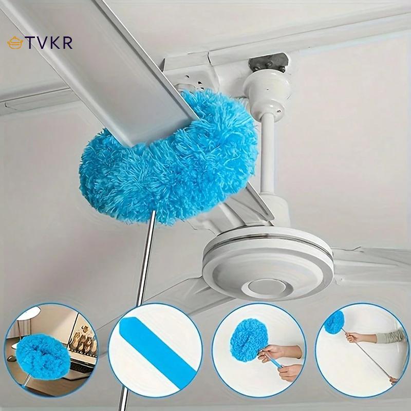 TiviKR Quạt Trần Microfiber Duster Mở Rộng Lên Đến 80cm Tay Cầm Dài Bụi Loing Có Thể Tái Sử Dụng Bàn Chải Bụi Cho Gia Đình Dễ Dàng Làm Sạch OIK