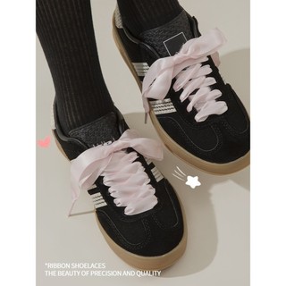 2 Cặp Dây Ruy Băng Lụa Satin Cho Sneaker, Đế Bằng, Rộng 2cm, Dài 80/100/120/140cm