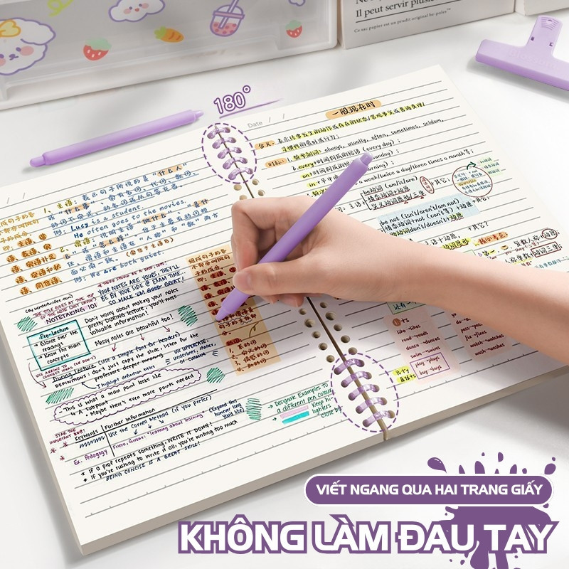 Sổ Còng Tiện Ích Học Sinh - Sổ Tay B5, Kẻ Ngang, Dùng Để Ghi Chép, Thay Thế Giấy Thông Minh, Chất Lượng Vượt Trội