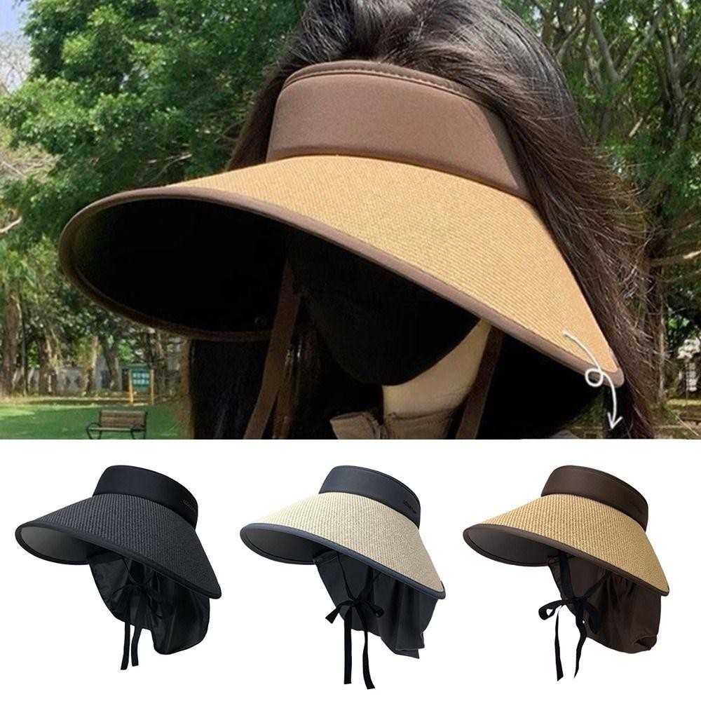 Mũ đi biển ESENIQUE, Mũ che nắng vành lớn UPF 50 +, Mũ che nắng chống nắng có thể gập lại có thể tháo rời