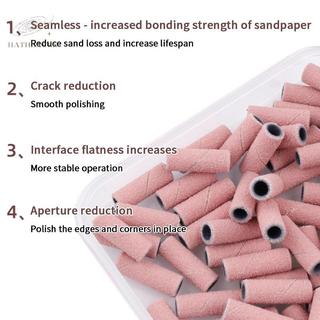 Dây đeo vòng chà nhám mini 3mm cho máy mài móng tay, mũi khoan 120/150/180/240 grit, loại bỏ gel sơn móng