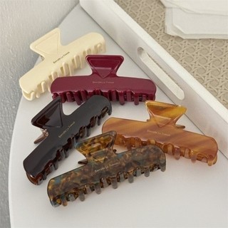 Kovoi / Phiên Bản Hàn Quốc Thời Trang Cá Mập Kẹp Tóc Retro Tính Khí Acetate Nửa Lấy Kẹp Lưng Đầu Tấm Kẹp Tóc
