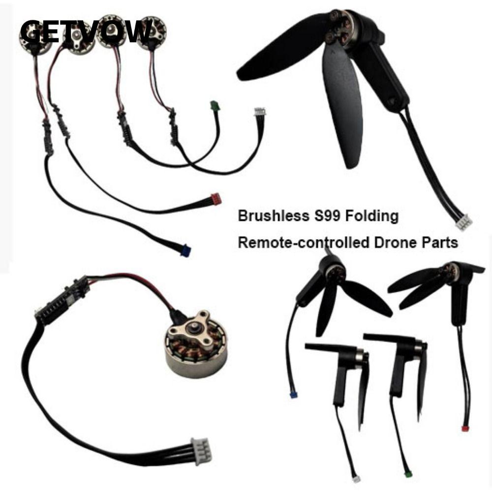 GETVOW Cánh tay động cơ, Bộ phận máy bay không người lái điều khiển từ xa gấp 10 kiểu đa năng, Phụ kiện máy bay không người lái RC DIY màu đen không chổi than S99