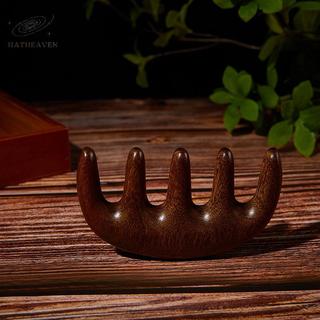 [hatheaven] 1 Lược Massage Kinh Tuyến Đầu Gỗ Đàn Hương Năm Răng Rộng Chống Tĩnh Điện Đẹp