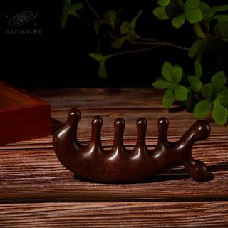 [hatheaven] 1 Lược Massage Kinh Tuyến Đầu Gỗ Đàn Hương Năm Răng Rộng Chống Tĩnh Điện Đẹp