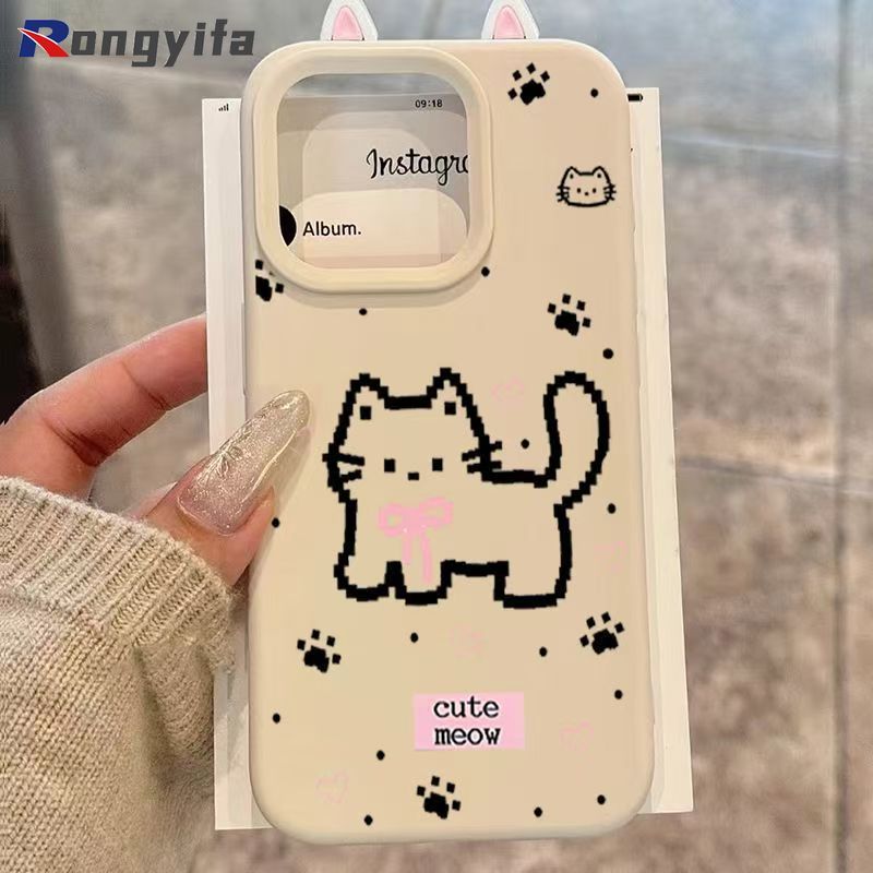 Ốp Điện Thoại Tai Mèo Dễ Thương Cho iQOO Neo 11 10 9 9S 8 Pro Plus 10R Vỏ Màu Kẹo Hoạt Hình Cat Paw Đơn Giản Mờ Chống Sốc Ốp Lưng Mềm