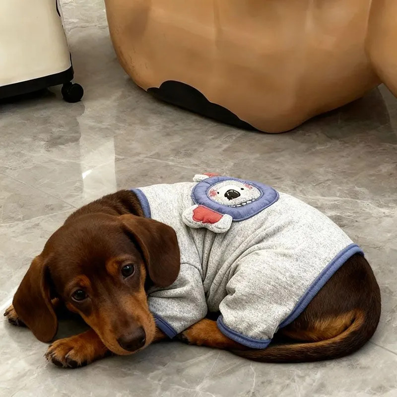 Quần áo bốn chân Koala dễ thương Chó nhỏ cỡ vừa cắt đỏ ba chiều Bichon Pomeran