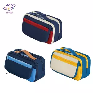 Hộp đựng bút chì dung tích lớn HFTOY - Vải bền, Dụng cụ sắp xếp đa ngăn, di động và có thể giặt được ~
