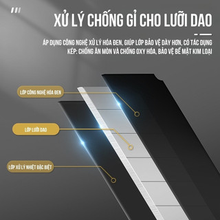 Lưỡi dao rọc giấy Titanium siêu bén – Combo đa năng 10/20/30/50 lưỡi thay thế tiện lợi, bền sắc lâu dài
