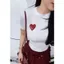 Áo thun croptop Dáng Ngắn Cổ Trụ 5 cúc thêu cờ AA dáng ôm- quanao94