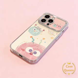 Kawaii Phim Hoạt Hình Nhiều Màu Sắc Monster Cover Tương Thích Cho IPhone XR 11 13 17 16 14 15 12 Pro Max Air 16 7 8 15 14 Plus X XS Max Vỏ Cửa Sổ Lớn Mạ Điện Sang Trọng